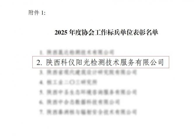 热烈祝贺科仪阳光荣获陕西省生态环境监测与环评协会多个奖项